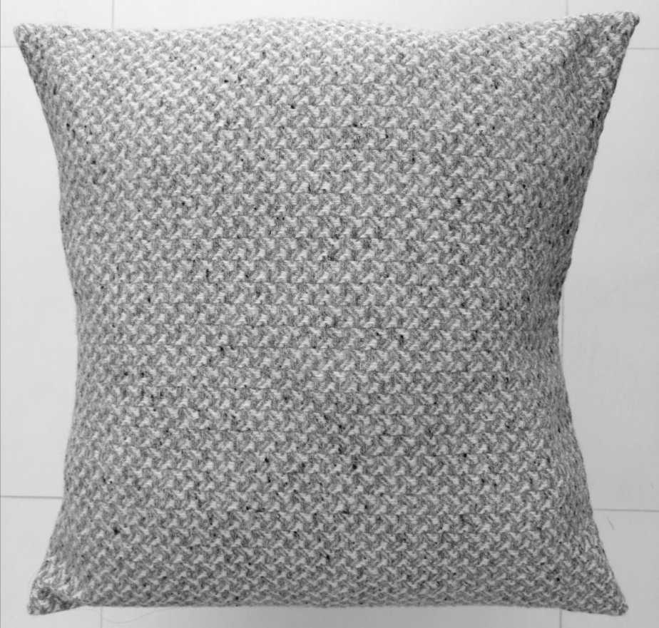 Gray pure wool cushion cover