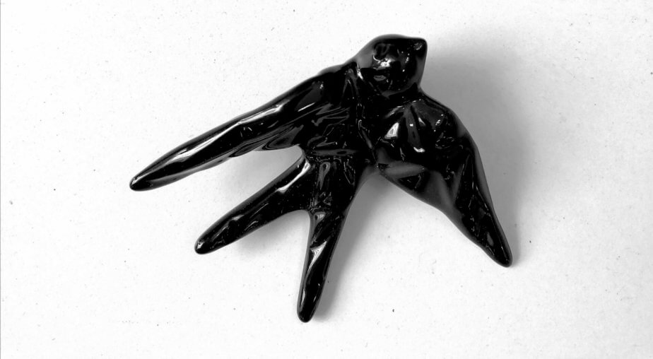 Embossed Ceramic Swallow - small