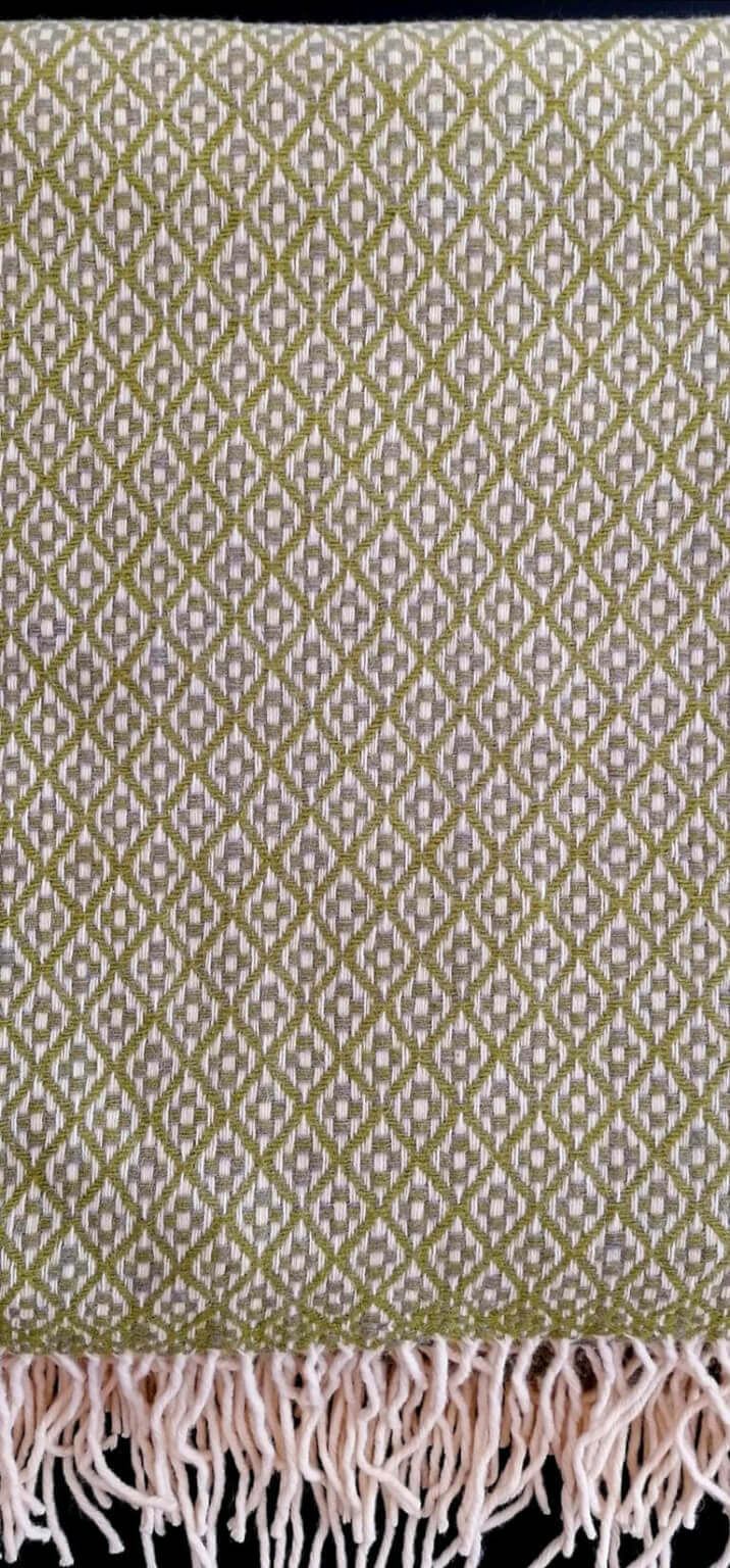 Manta pura lã - Verde Seco