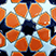 Geométrico C – n20 / laranja, azul escuro