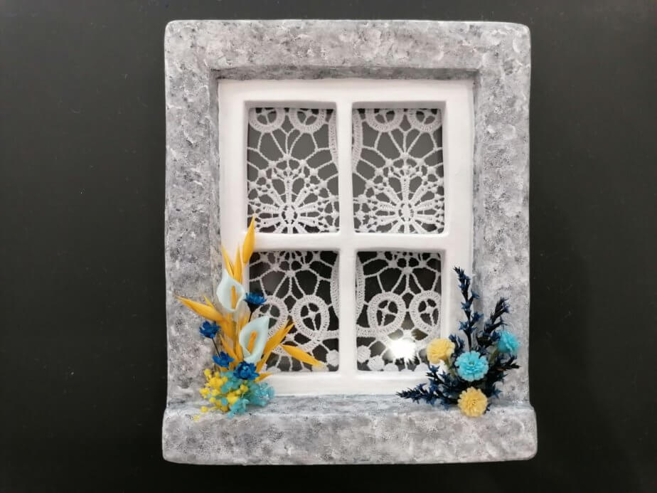 Ceramic windows  - Gray rustic stone style  #10