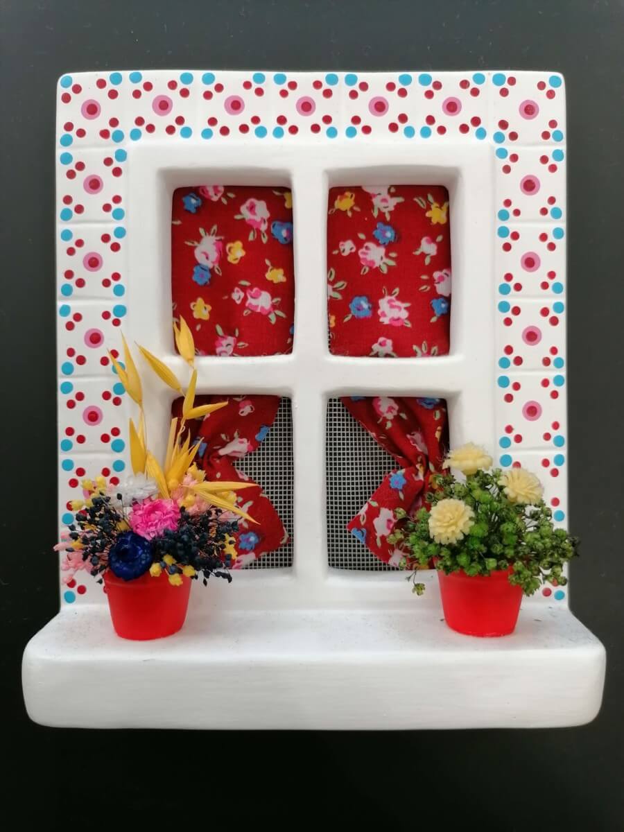 Ceramic colorful miniature window  #12