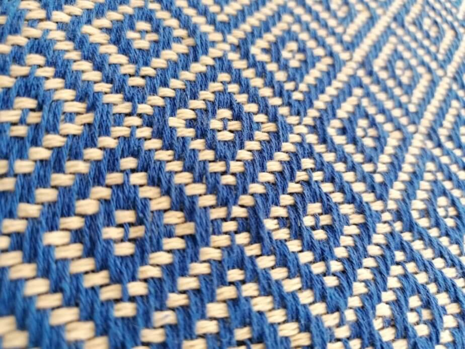 Cotton Blankets - Blue Diamond - detail
