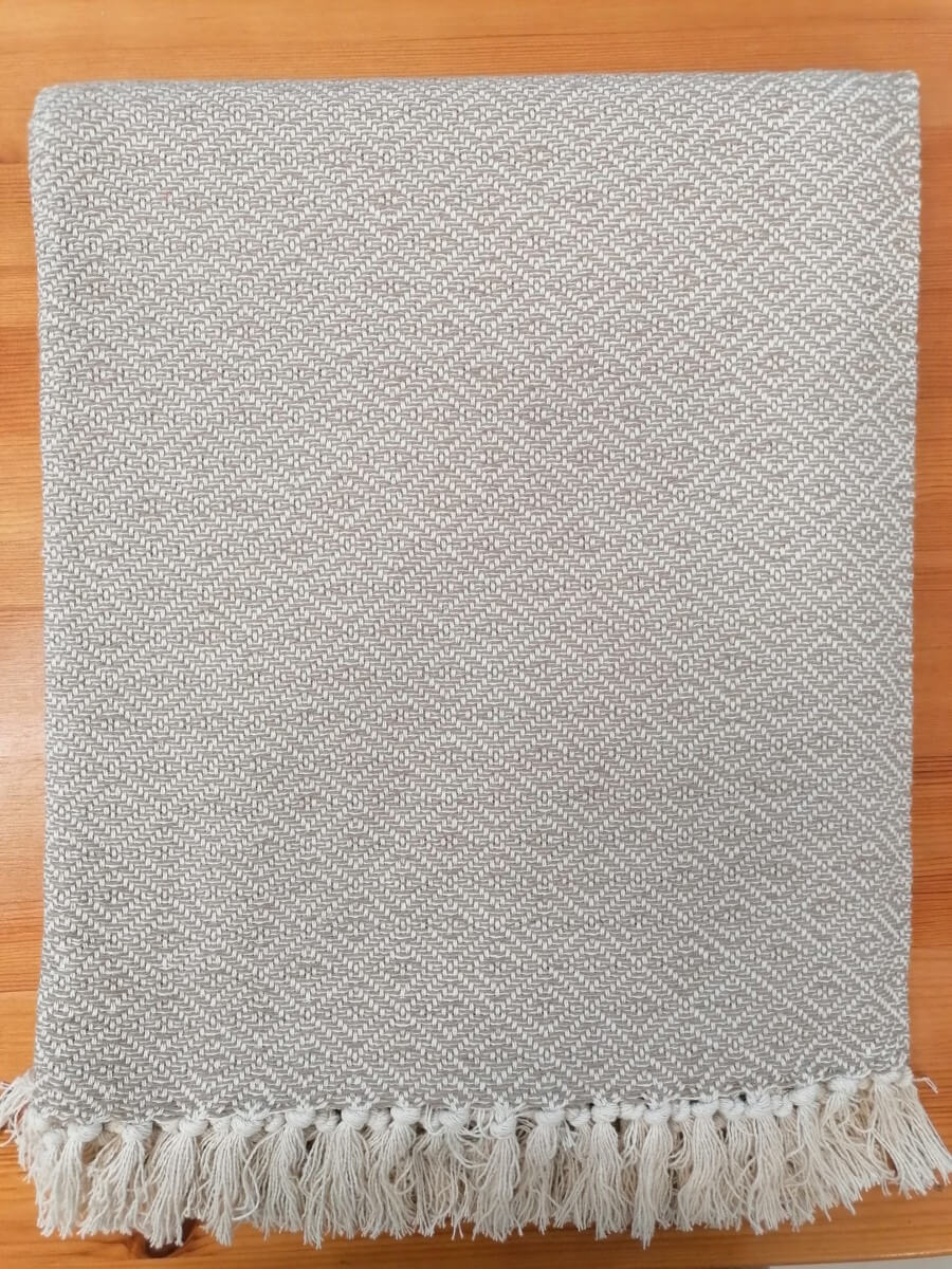Cotton Blankets - Beige Diamond