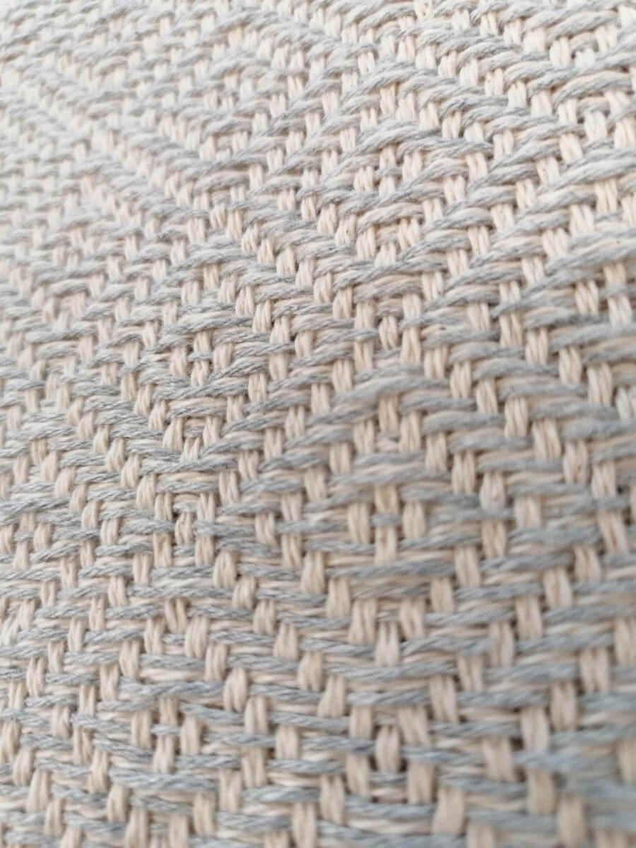 Cotton Blankets - Light Gray Diamond - detail