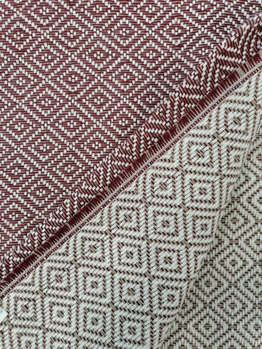 Cotton Blankets - Old Rose Diamond - detail