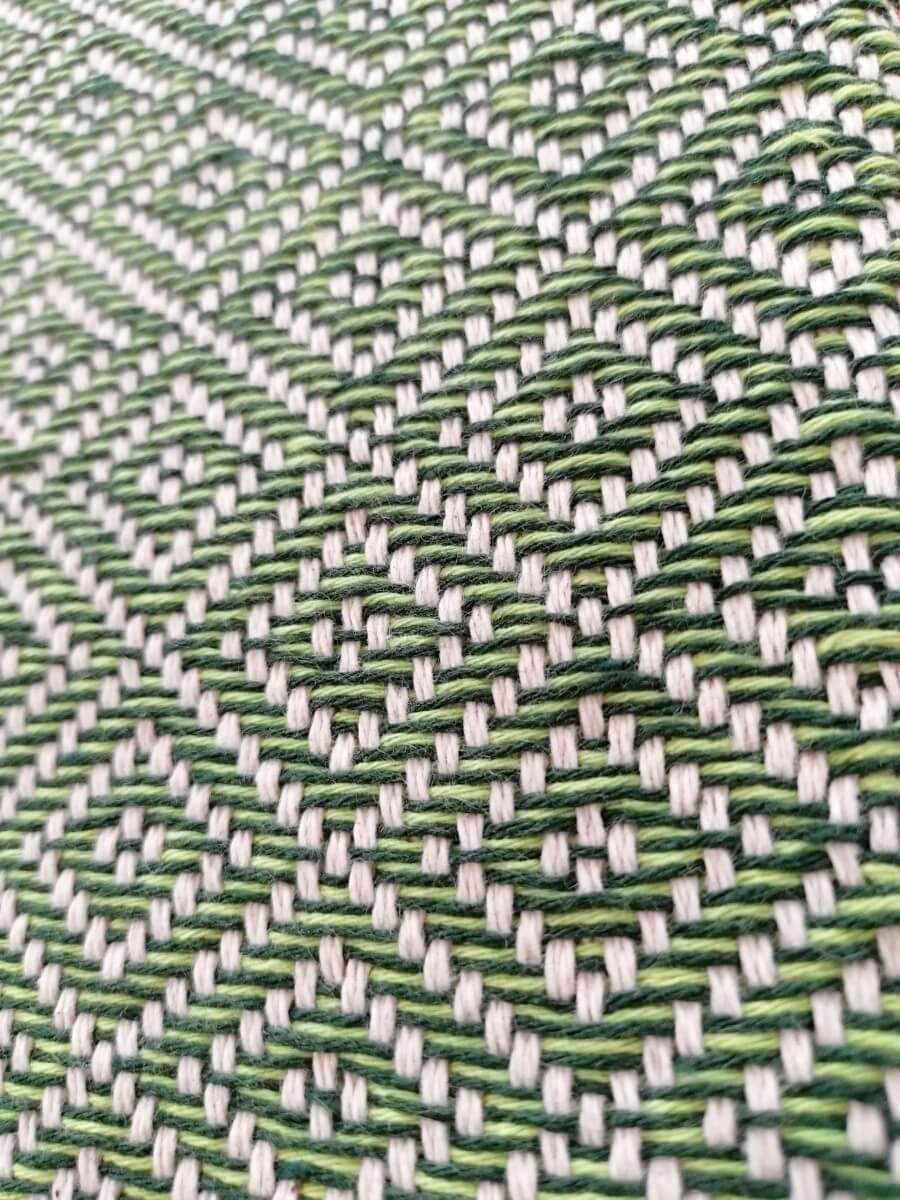 Cotton Blankets - Green Diamond - detail