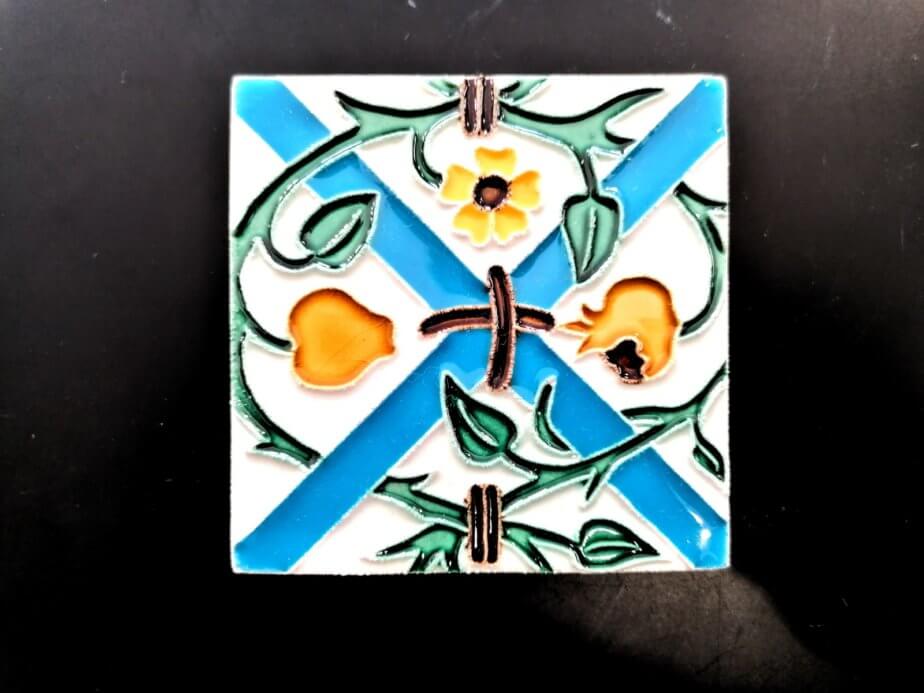 Hand Painted Tile (8,5x8,5cm) - SN7